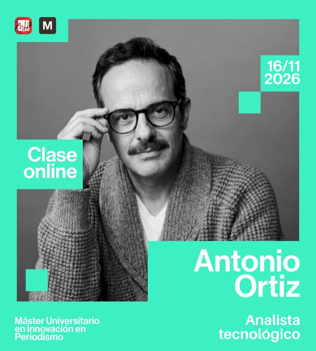 Cartel: clase online con Antonio Ortiz, Analista tecnológico, el 16/11/2026