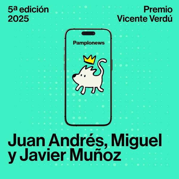 Cartel del premio 2025: Juan Andrés, Miguel y Javier Muñoz, Pamplonews